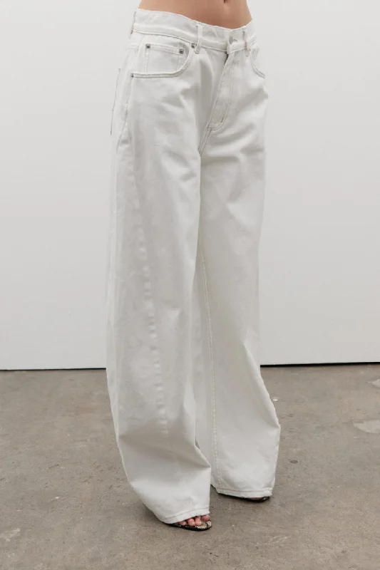 men's jogger pants-Brooklyn Barrel Jean Geisha White