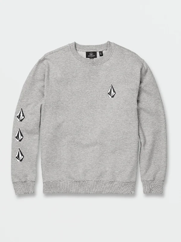 men's soft sweatshirts-Iconic Stone Crew Sweatshirt - Heather Grey