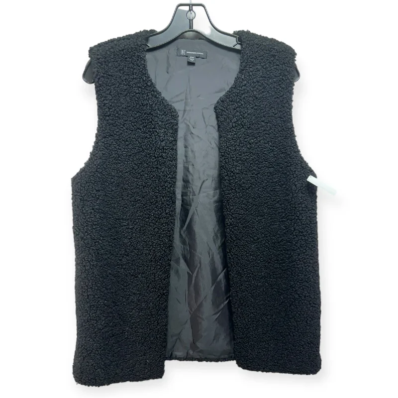 men's down vests-Vest Faux Fur & Sherpa By Inc In Black, Size: S