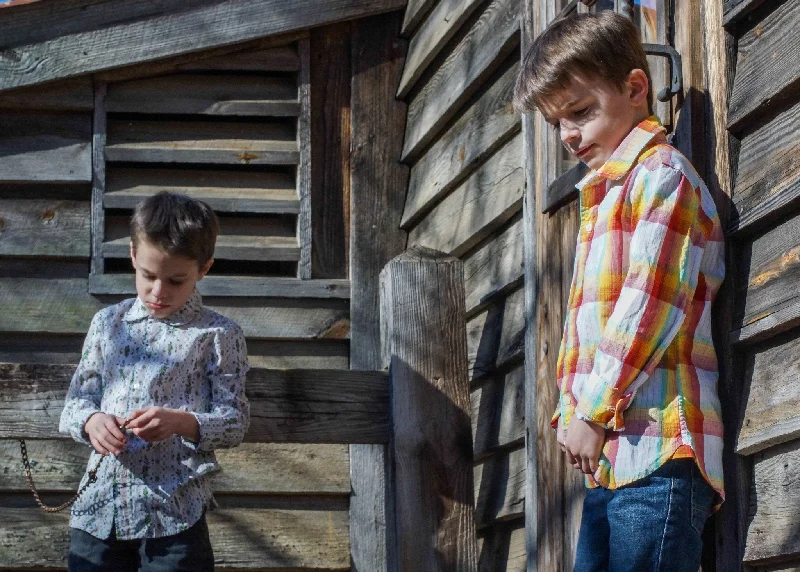 men's new arrival shirts-kids' redgrid