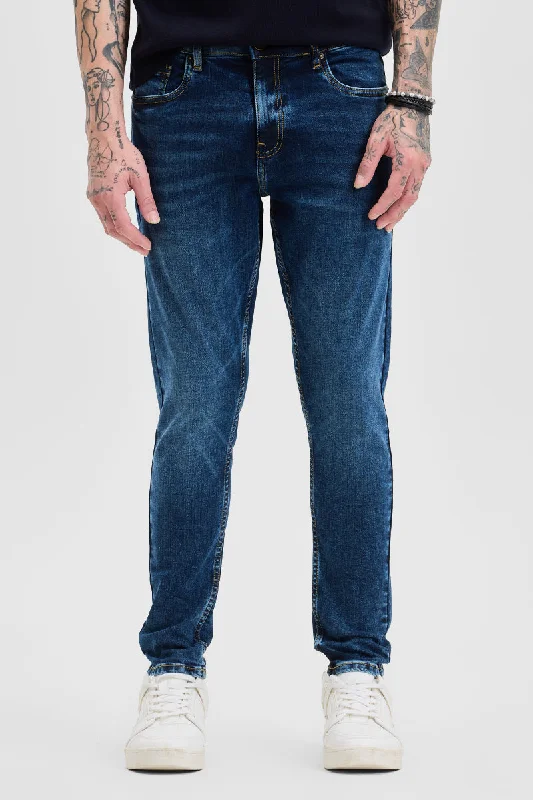 men's business pants-Indigo Skinny Fit Jeans