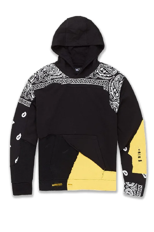 men's durable sweatshirts-Paisley Pullover Hoodie (Pollen)