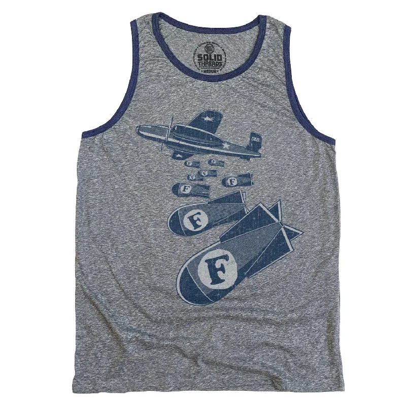 men's tank top summer-F-Bombs Ringer Tank Top