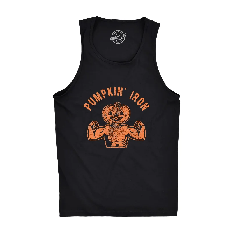 men's tank top active-Pumpkin Iron Men's Tank Top