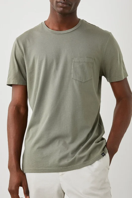 men's fashion t-shirts-JOHNNY T-SHIRT - OLIVE