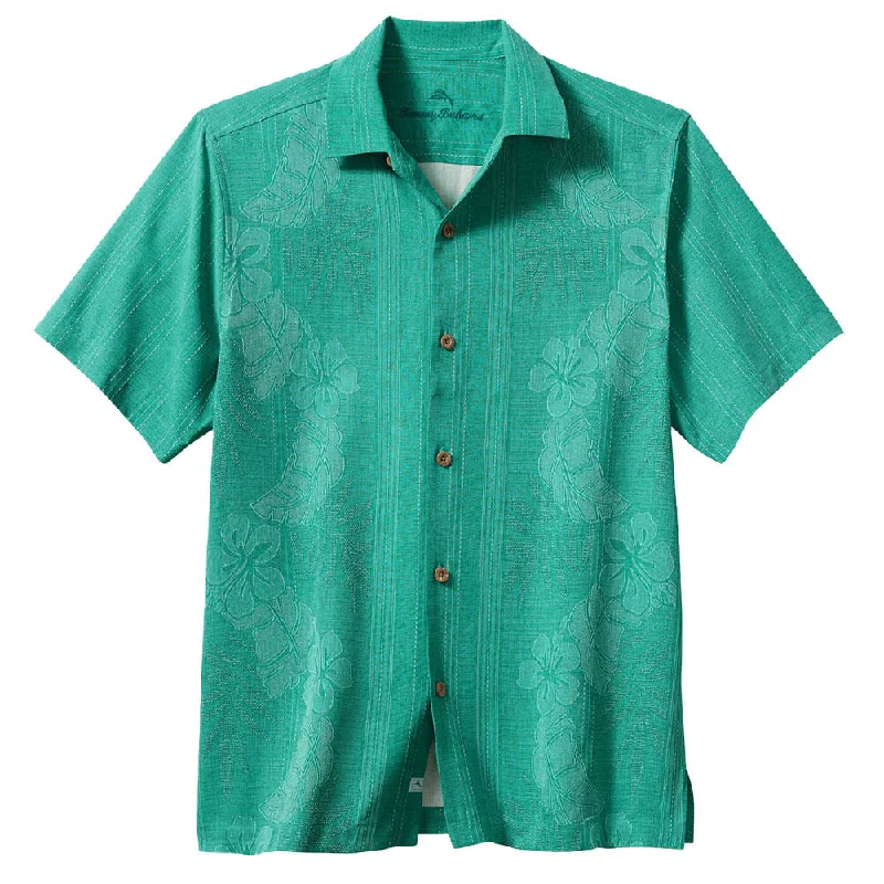 men's spring shirts-Tommy Bahama Big & Tall Bali Border Camp Shirt - Gulf Shore