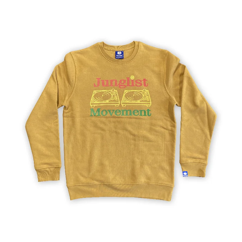 men's party sweatshirts-Jah-list Heavyweight Sweatshirt (Ochre Camel)