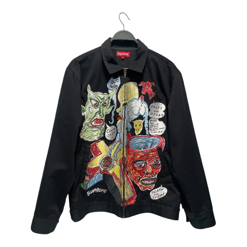 men's ski jackets-Supreme/Blouson/L/Polyester/BLK/Graphic/