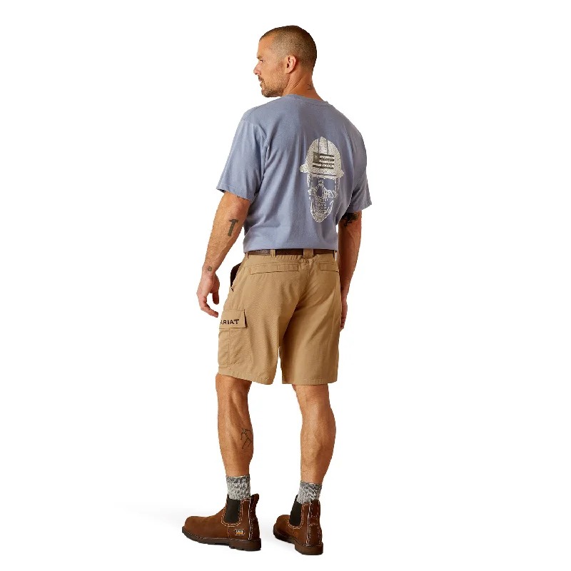 men's outdoor shorts-Ariat Men's Rebar DuraStretch Workflow Ultralight Shorts - Field Khaki