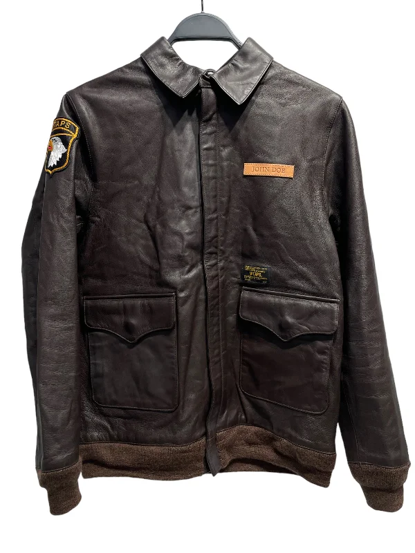 men's fleece jackets-w)taps/Flight Jkt/2/BRW/Sheepskin/112SPDT-JKM02/112SPDT-JKM02