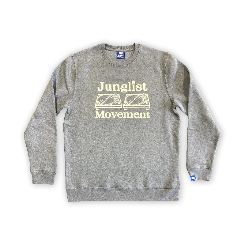 men's adventure gear sweatshirts-Junglist Movement Heavyweight Sweatshirt (Heather Grey)