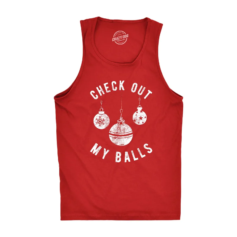 men's tank top for crossfit-Check Out My Balls Men's Tank Top