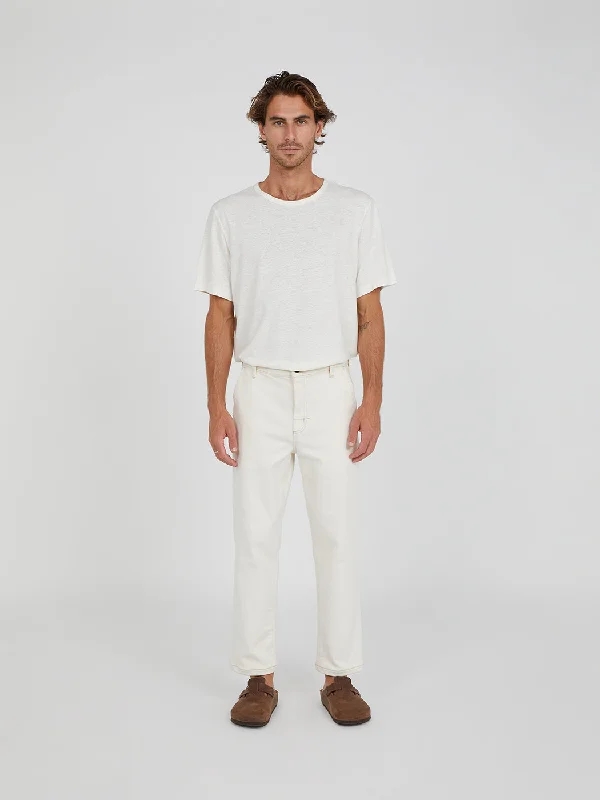 men's work pants-Land Pant Ecru