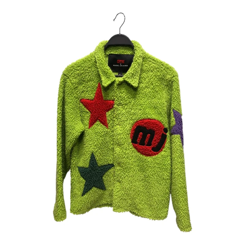 men's travel jackets-CACTUS PLANT FLEA MARKET/MARC JACOBS/Fleece Jkt/XS/Polyester/GRN/Graphic/STARS