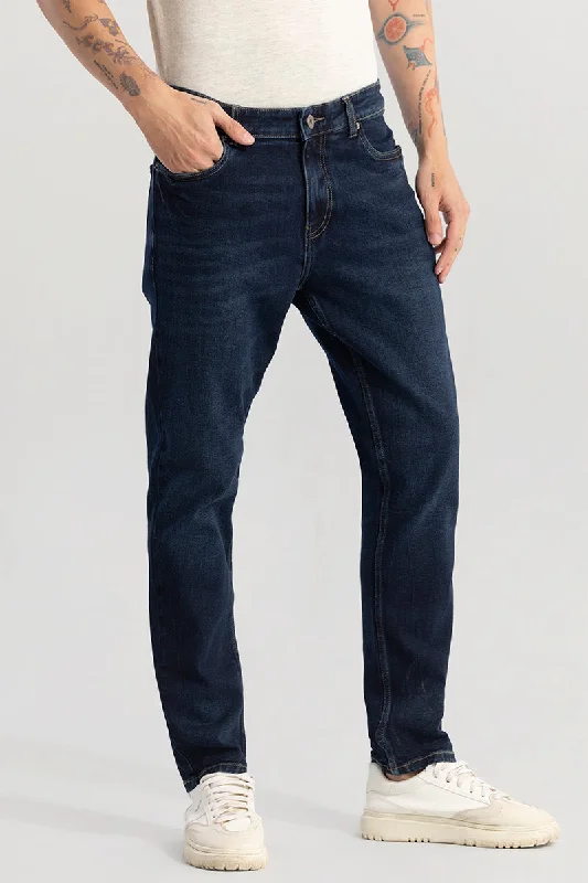 men's tailored pants-Rifter Denim Blue Slim Fit Jeans