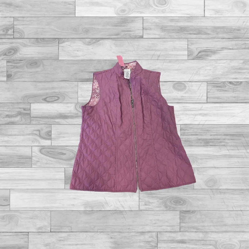 men's relaxed fit vests-Mauve Vest Other Alfred Dunner, Size 8