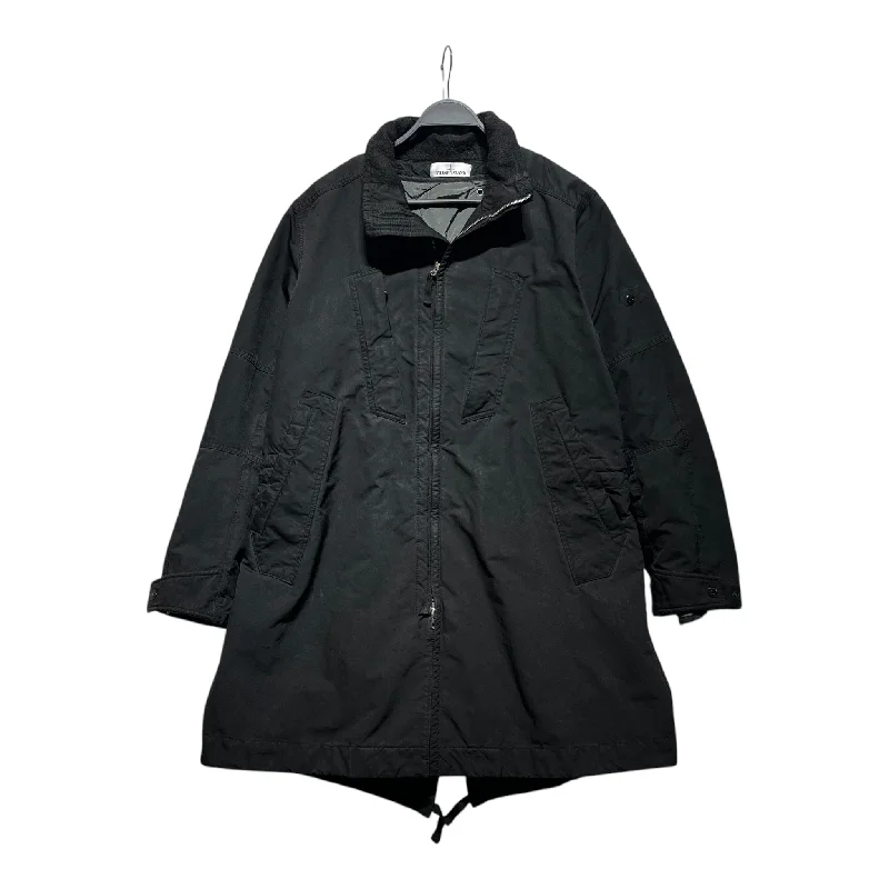 men's softshell coats-STONE ISLAND/Coat/L/Nylon/BLK/VERTICAL STRIPE