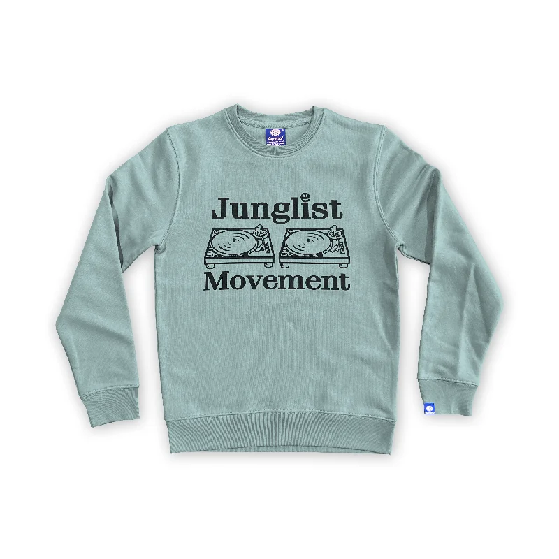 men's vacation sweatshirts-Junglist Movement Heavyweight Sweatshirt (Sky Blue)