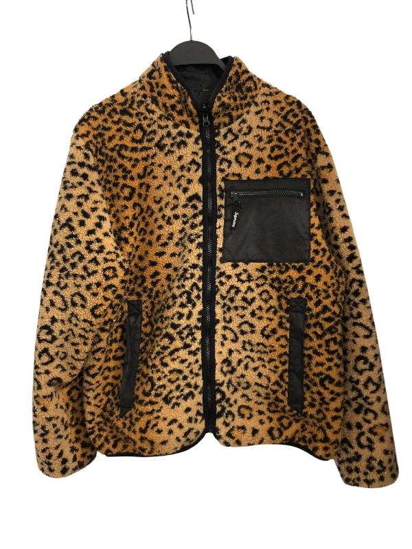 men's streetwear jackets-Supreme/Fleece Jkt/S/ORN/Animal Pattern/LEOPARD REVERSIBLE FLEECE