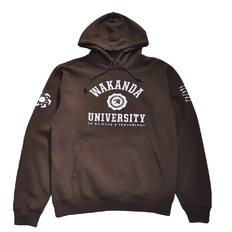 men's adventure hoodies-Mens True Wakanda U Hoodie Brown