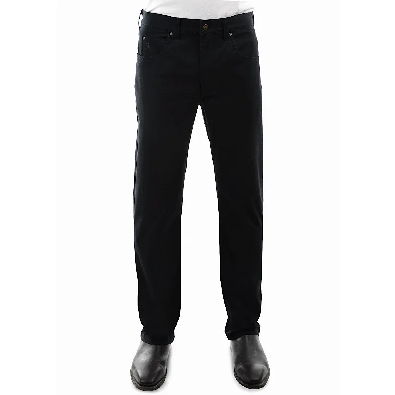 men's chino pants-Thomas Cook Men's Tailored Moleskin Jean 32" Leg Black