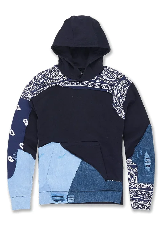 men's sustainable sweatshirts-Paisley Pullover Hoodie (Colts)