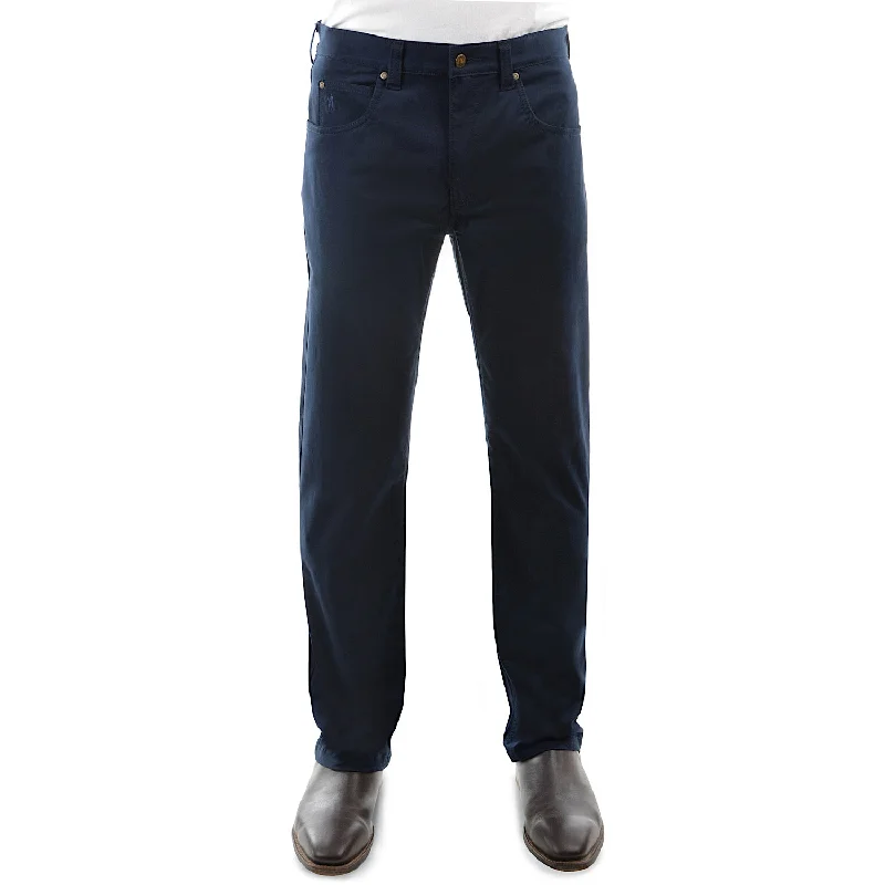 men's flat front pants-Thomas Cook Men's Tailored Moleskin Jean 32" Leg Navy