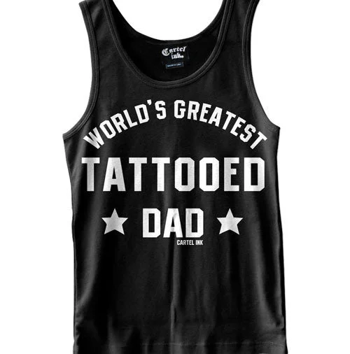 men's tank top multipurpose-World's Greatest Tattooed Dad Men's Tank Top