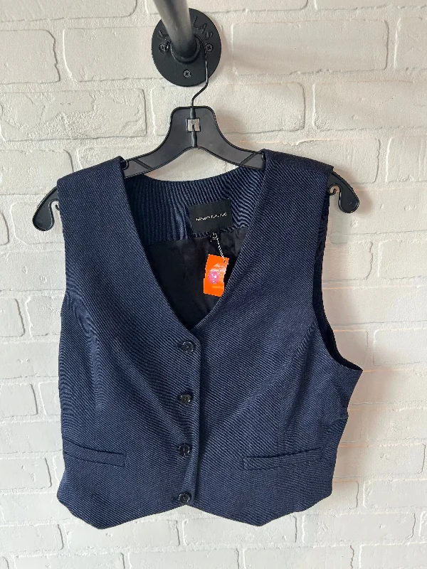 men's everyday vests-Vest Other By Banana Republic In Blue Denim, Size: L