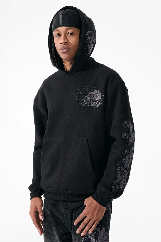 men's versatile sweatshirts-Eternal Darkness Pullover Hoodie (Black)