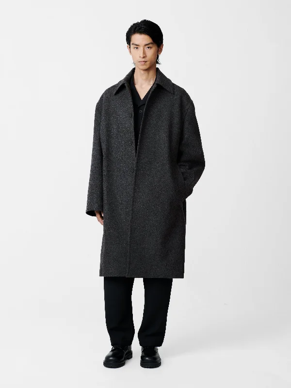 men's versatile coats-Cover Coat in Charcoal Marl