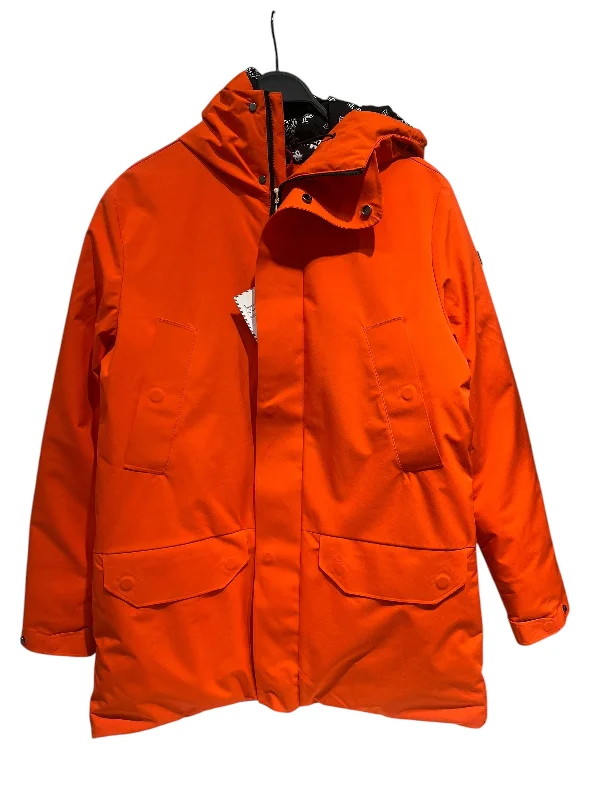 men's button-up coats-SAINT BARTH/Coat/M/Polyester/ORN/MAN HOODED ORANGE PARKA