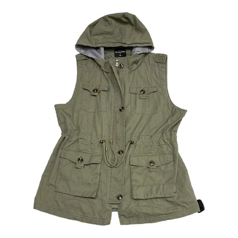 men's sleeveless vests-Vest Other By switch hoods In Green, Size: Xl