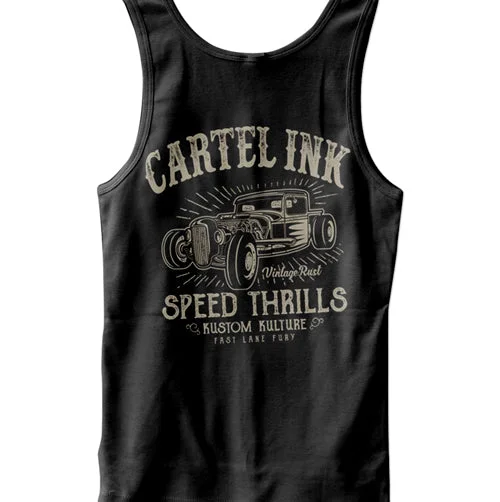 men's tank top for men breathable-Speed Thrills Men's Tank Top