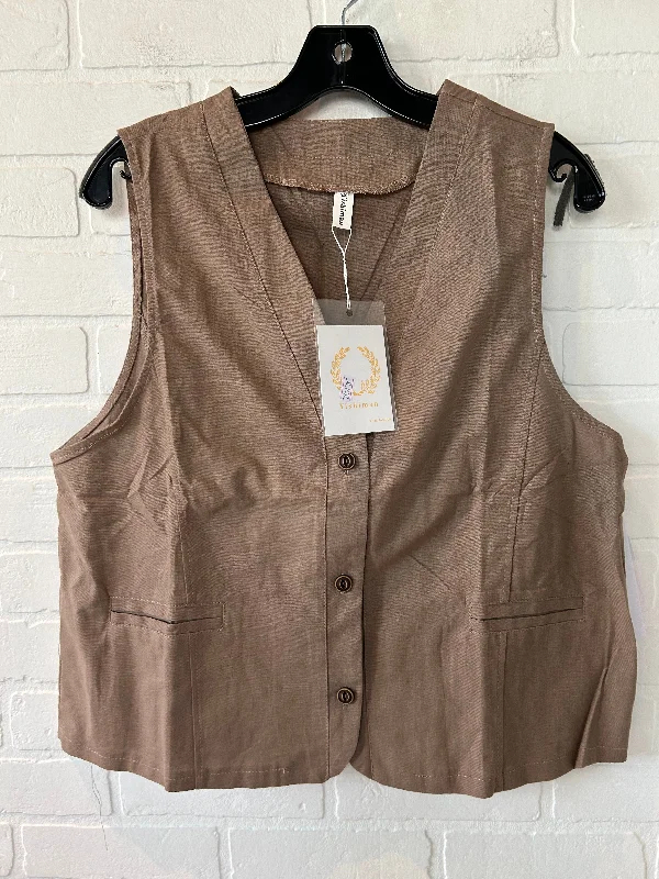 men's versatile vests-Brown Vest Other Yishiman, Size Xl