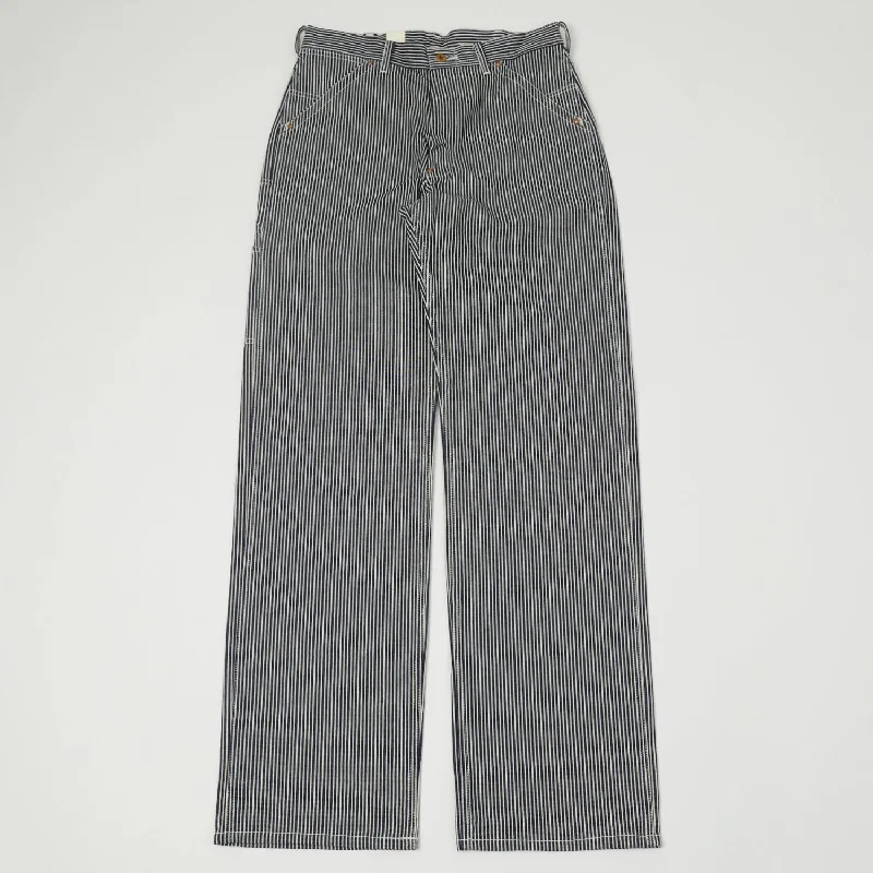 men's relaxed fit pants-Lee Archives 1949 'Dungaree' 191B Wide Straight Trouser - Hickory Stripe Raw