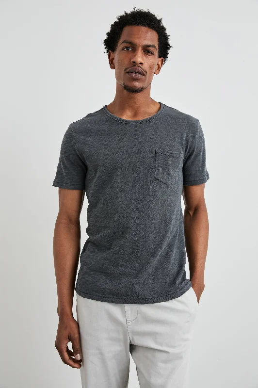 men's slim fit t-shirts-SKIPPER T-SHIRT - FADED NAVY