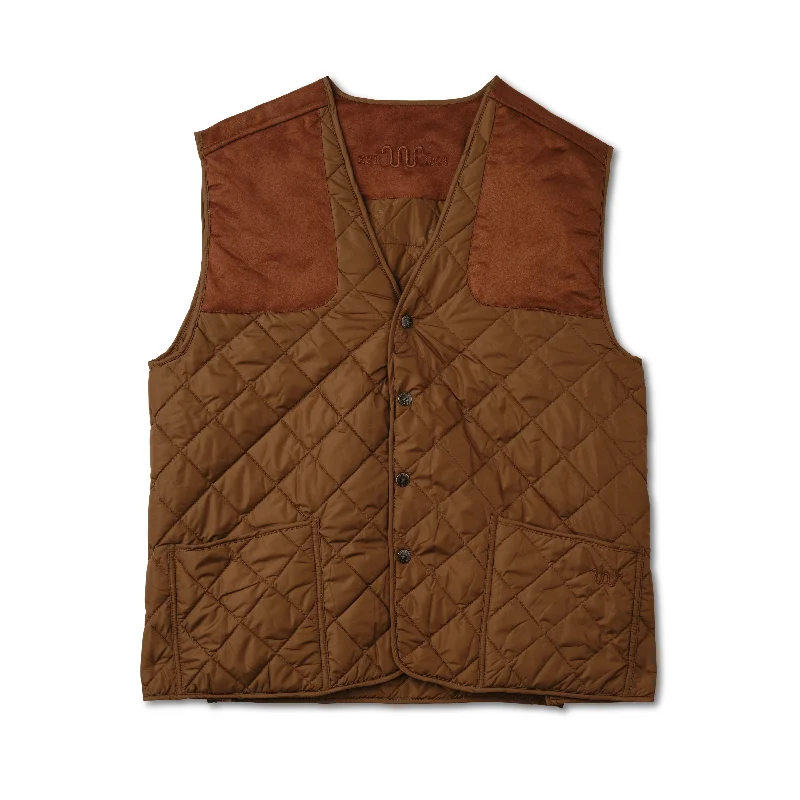 men's solid color vests-Men's Quilted Ranch Vest