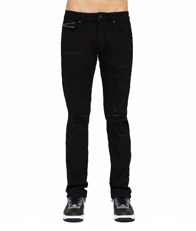 men's business casual trousers-ROCKER SLIM - PREMIUM STRETCH IN BLACK INK JEANS