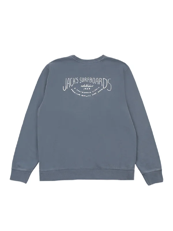 men's insulated sweatshirts-Crescent Pigment Crew Neck Sweatshirt