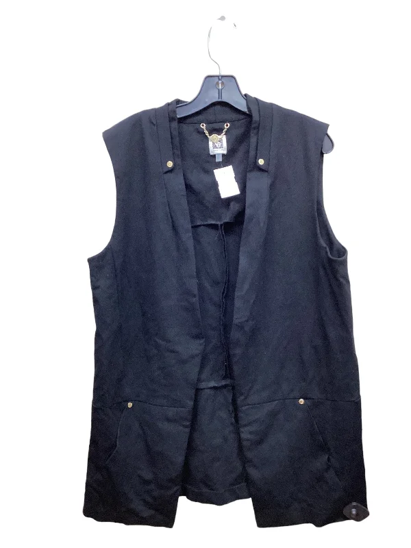 men's padded vests-Vest Other By Anne Klein In Black & Gold, Size: Xl