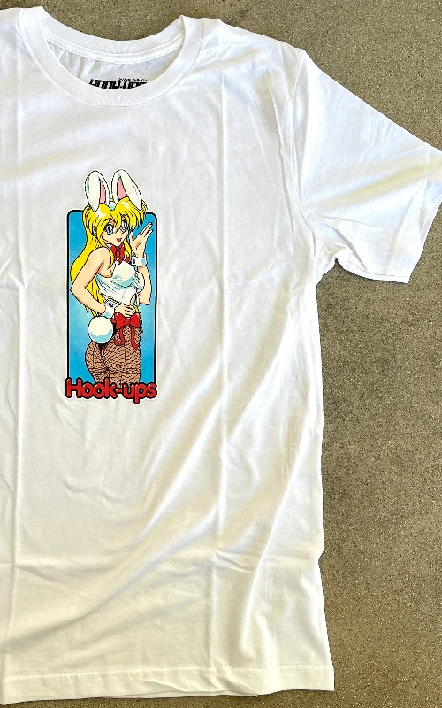 men's lightweight sweatshirts-Bunny Girl T-shirt - WHITE