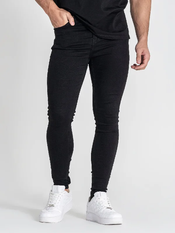 men's sleep pants-Black Core Skinny Jeans