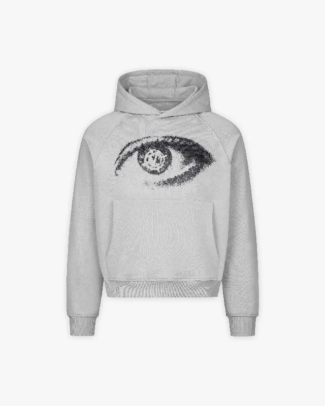 men's vintage hoodies-IRIS HOODIE GREY