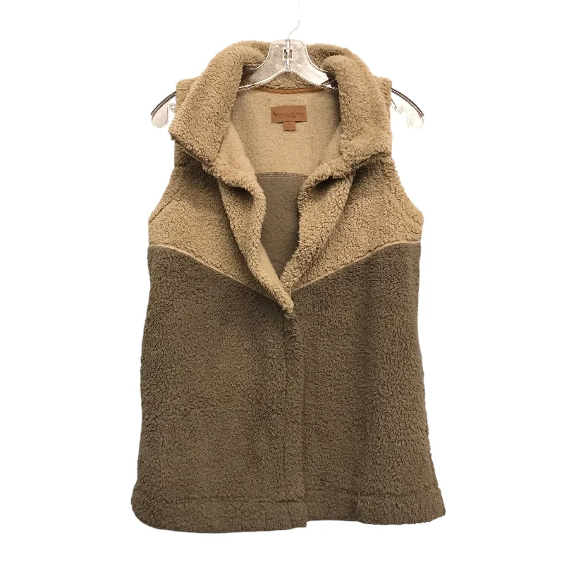 men's waistcoats-Vest Faux Fur & Sherpa By Koolaburra By Ugg In Tan, Size:Xs