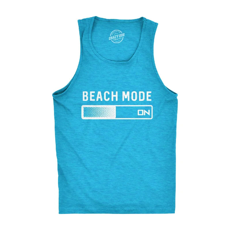 men's tank top for training-Beach Mode Men's Tank Top