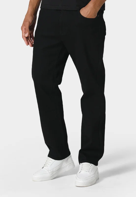 men's low rise pants-TODD 960 Eduardo Clean Black Jeans