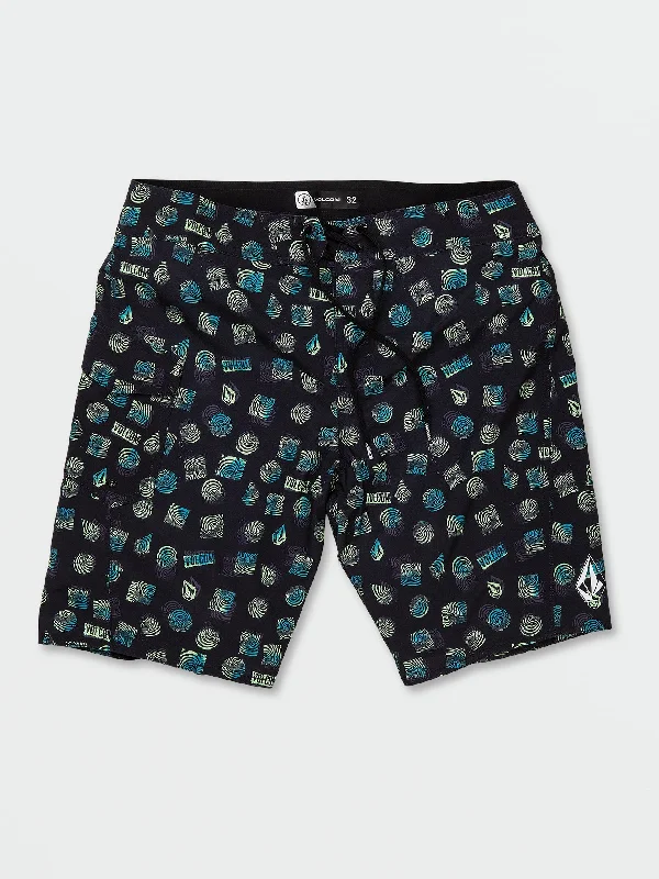 men's recycled shorts-Manic Boardshorts - Black