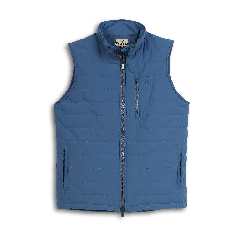 men's checked vests-Men's Matte Puff Vest