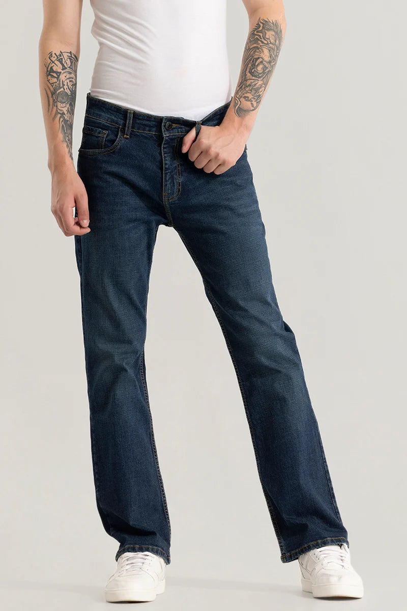 men's outdoor trousers-Freezer Spruce Blue Boot Cut Jeans